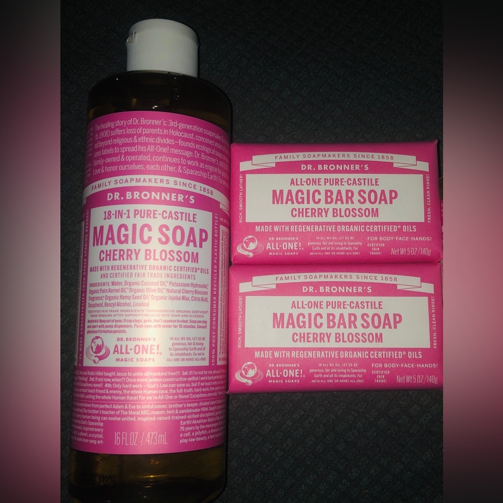 Dr Bronner's Cherry Blossom Pure Castile Magic Soaps New Sealed
